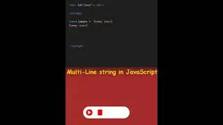 Multi Line String in 