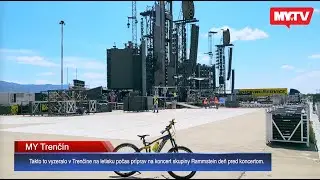 Letisko Trenčín počas príprav na koncert skupiny Rammstein deň pred koncertom