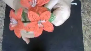 Азалия из бисера. Мастер - класс. Бисероплетение.