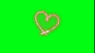 Heart lighting green screen video || 2021 On kinemaster || 2021 best green screen video || Lighting