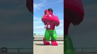 Crimson HULK Hugs Crimson She Hulk - LEGO Marvel Super Heroes