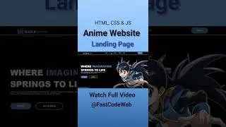 How to Create Anime Movies Website Using HTML and CSS | Fast Code