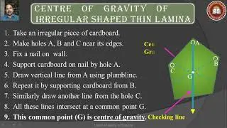 Center of Gravity of Irregular shaped Thin Lamina