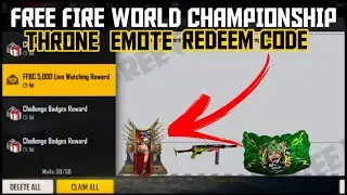 FREE FIRE WORLD CHAMPIONSHIP RETURNED || THRONE EMOTE REDEEM CODE || GWMBRO
