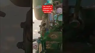 The nozzle of the engine got jammed, I repaired it and then started running