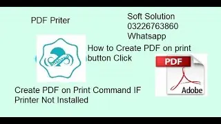 How to Create PDF when click on print Button||Create PDF ||