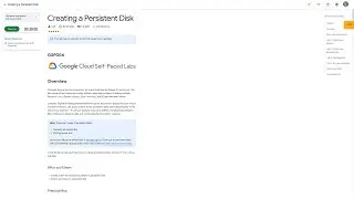 Qwiklabs | Creating a Persistent Disk [GSP004]