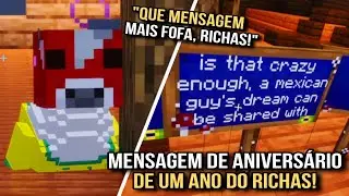 A MENSAGEM DE ANIVERSÁRIO DO RICHAS CITANDO O QUACKITY, MUITO FOFO 😍 (Legendado) | QSMP