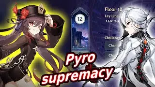 C1 Hu tao and C0 Arlecchino | Genshin Impact Abyss 4.6 Floor 12 9 Stars