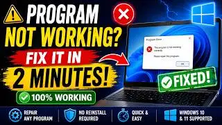 🔧 Program Not Working? Fix It in 2 Minutes! 😱 (100% Working)