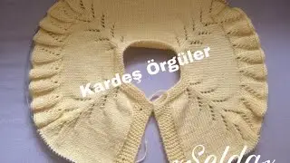 Kolları fırfırlı bebek yeleği robası Anlatımlı bebek yeleği Wee Knit Vest