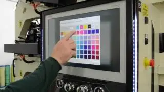 8-colour flexographic printing press with central impression cylinder