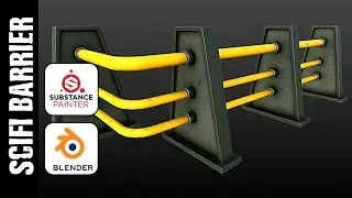 BLENDER & SUBSTANCE PAINTER: SCI-FI BARRIER