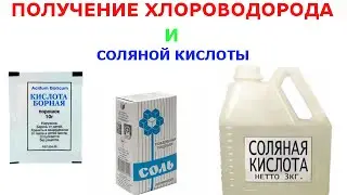 Получение хлороводорода и соляной кислоты