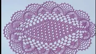 Овальная Салфетка крючком. Пятая часть.  