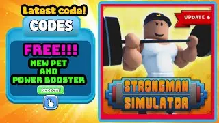 ROBLOX STRONGMAN SIMULATOR Codes , *free power booster and pets*, Latest Roblox Codes.