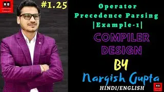 Operator Precedence Parsing in Compiler Design | Example-1 | Parsing Table | PART 1.25