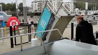 Sailing along Thames by Uber boat
