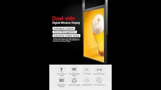 49/55 Inch Double Screen 3000nits and 700nitsfor Window Digital Signage Display