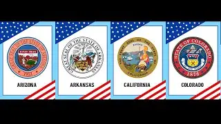 50 coats of arms of the united states of america