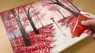 How to Paint Walking in the Rain / Acrylic Painting Technique