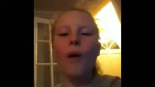 Girl getting annoyed because she can't sing the right notes
