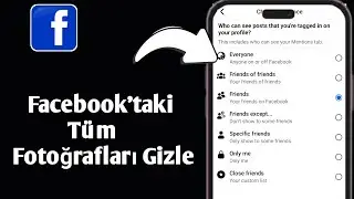 Tüm Facebook Fotoğraflarını Gizleme - Yalnızca Ben Ayarı