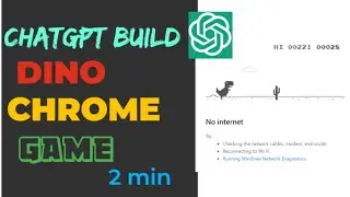 ChatGPT Build Chrome Dino Game in 3 minutes | Youtube Automation