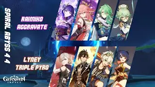 Raimiko Aggravate & Lyney Triple Pyro - Spiral Abyss 4.4 | Genshin Impact