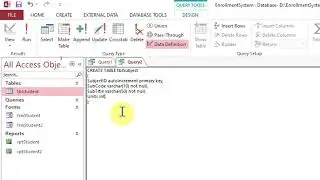Creating a Table in SQL with auto_increment