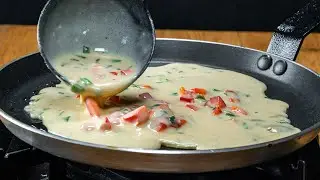 Готовлю их каждое утро на завтрак. Блинчики с овощами и сыром, никогда не приедаются!