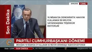 Erdoğan: 'Hayır' diyenlere teşekkür ediyorum ama...