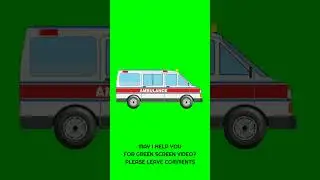 ambulance green screen effect with sound light 
