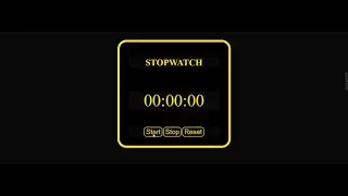 amazing and easy stop watch using html,css,javascript