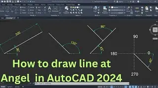 how to give angle to a line in autocad | Draw line in Autocad 2024 | auto cad