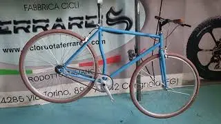 Fixed 28 bici single speed celeste 