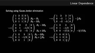 Linear dependence