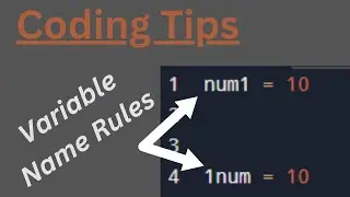 Python Programming Variable Name Rules (Python)