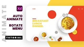 Adobe XD Animation Tutorial - Auto Animate Food Menu with Button Click 