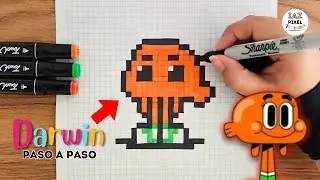Como pintar a DARWIN WATTERSON en PIXEL ART – Tutorial paso a paso 