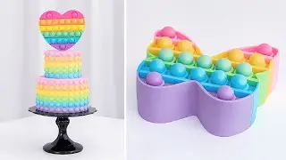 🌈 RaINbOW PoP It CaKEs - 🦋 3D Butterfly - 💖 Heart PoP It CAkE Topper