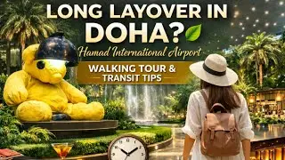 Qatar Layover: Walking During Transit  in Hamad International Airport.