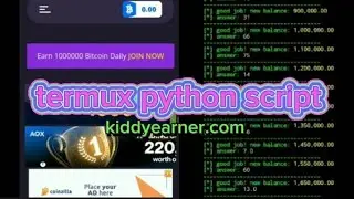 kiddyearner bypass quiz | termux python script