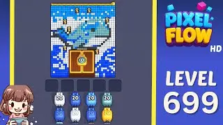 Pixel Flow Level 699 Solution Walkthrough