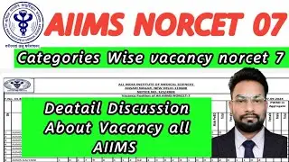 AIIMS NORCET 07 Post announced 2024 All AIIMS category wise discussion #aiims #nursing #aiimsdelhi