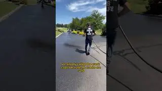 SOMEBODY CALL the CRACK👮‍♂️🚓 #satisfying #asphalt #sealcoating