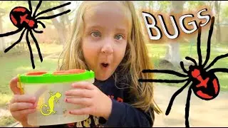BUG HUNT for REAL Bugs with KINSLEY! LIZARD, Spider, SNAILS, Roly Polys, EARWIGS & MORE for KIDS!!