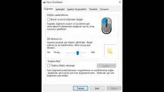 Fare(Mouse) Ayarları Detaylı Anlatım-Denetim Masası Ayar Menüleri 1