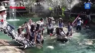 Обрушение моста с 30 красивыми девушками сняли на видео