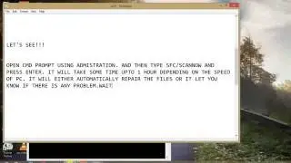 command prompt trick - repair your system file